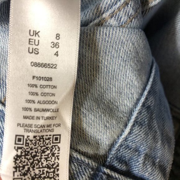 Asos Denim Womens Size 4 Crop Jean Jacket NEW - Picture 3 of 5